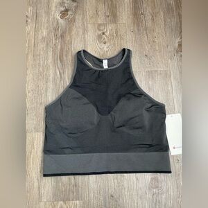 Lululemon Seamless Mesh Shelf-Bra Training Tank Grey 12
